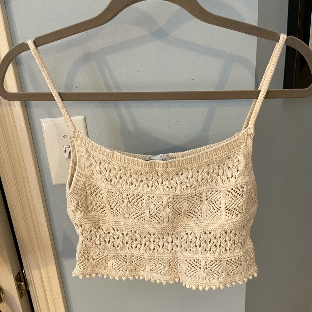 Zara crotchet cropped tank top